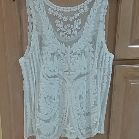 🥰Sheer sleeveless lace tank - Picture 6 of 8
